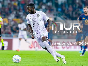 Keinan Davis of Udinese Calcio during the Serie A Enilive match between AS Roma and Udinese Calcio at Stadio Olimpico on September 22, 2024...