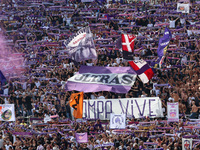 Supporters of ACF Fiorentina during the Italian Serie A football match between ACF Fiorentina and SS Lazio ,on September 22 , 2024 at the Ar...