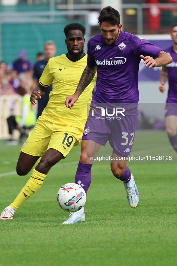 Danilo Cataldi of ACF Fiorentina controls the ball during the Italian Serie A football match between ACF Fiorentina and SS Lazio ,on Septemb...