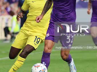 Danilo Cataldi of ACF Fiorentina controls the ball during the Italian Serie A football match between ACF Fiorentina and SS Lazio ,on Septemb...