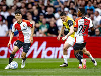 Feyenoord Rotterdam midfielder Inbeom Hwang plays during the match between Feyenoord and NAC at Stadium De Kuip for the Dutch Eredivisie sea...