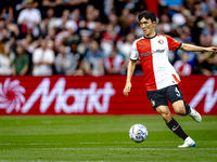 Feyenoord Rotterdam midfielder Inbeom Hwang plays during the match between Feyenoord and NAC at Stadium De Kuip for the Dutch Eredivisie sea...