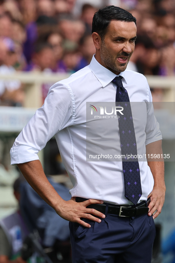 Head Coach Raffaele Palladino of ACF Fiorentina looks on during  the Italian Serie A football match between ACF Fiorentina and SS Lazio ,on...