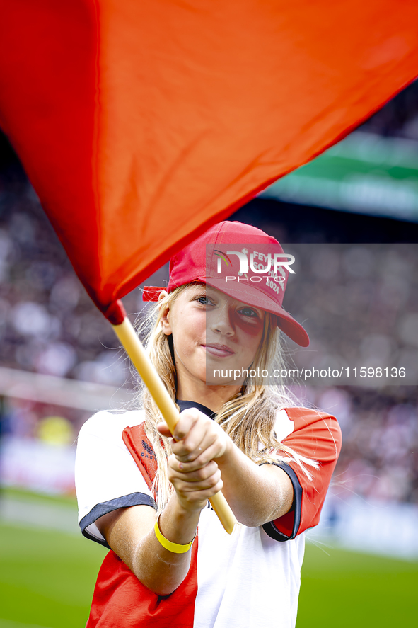 Feyenoord Sophia Day takes place during the match between Feyenoord and NAC at Stadium De Kuip for the Dutch Eredivisie season 2024-2025 in...