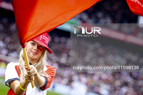 Feyenoord Sophia Day takes place during the match between Feyenoord and NAC at Stadium De Kuip for the Dutch Eredivisie season 2024-2025 in...