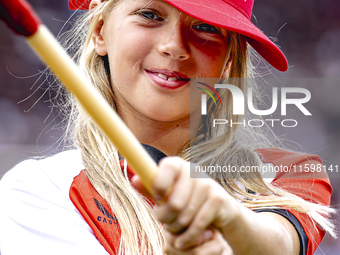 Feyenoord Sophia Day takes place during the match between Feyenoord and NAC at Stadium De Kuip for the Dutch Eredivisie season 2024-2025 in...