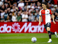 Feyenoord Rotterdam midfielder Inbeom Hwang plays during the match between Feyenoord and NAC at Stadium De Kuip for the Dutch Eredivisie sea...