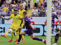 Mattia Zaccagni of SS Lazio controls the ball during  the Italian Serie A football match between ACF Fiorentina and SS Lazio ,on September 2...