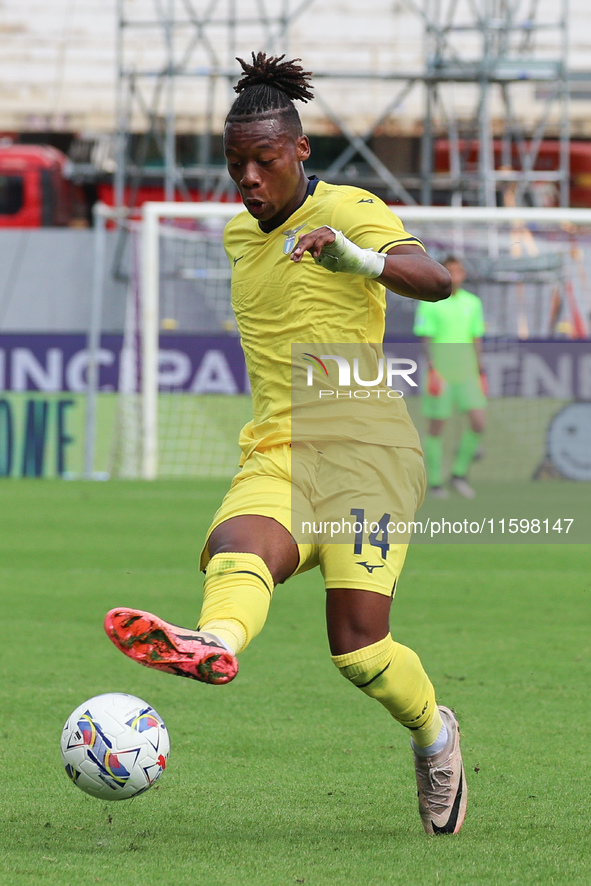 Tijjani Noslin of SS Lazio controls the ball during  the Italian Serie A football match between ACF Fiorentina and SS Lazio ,on September 22...