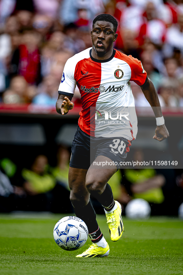 Feyenoord Rotterdam forward Ibrahim Osman during the match between Feyenoord and NAC at Stadium De Kuip for the Dutch Eredivisie season 2024...