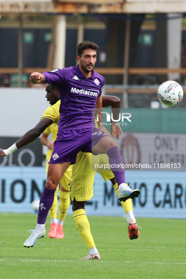 Danilo Cataldi of ACF Fiorentina controls the ball during the Italian Serie A football match between ACF Fiorentina and SS Lazio ,on Septemb...