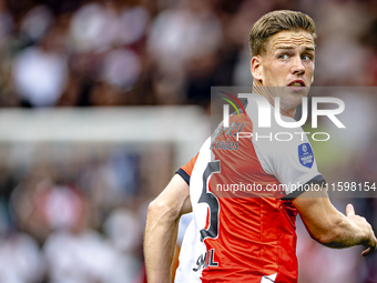 Feyenoord Rotterdam defender Gijs Smal during the match between Feyenoord and NAC at Stadium De Kuip for the Dutch Eredivisie season 2024-20...