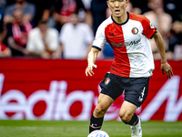 Feyenoord Rotterdam midfielder Inbeom Hwang plays during the match between Feyenoord and NAC at Stadium De Kuip for the Dutch Eredivisie sea...