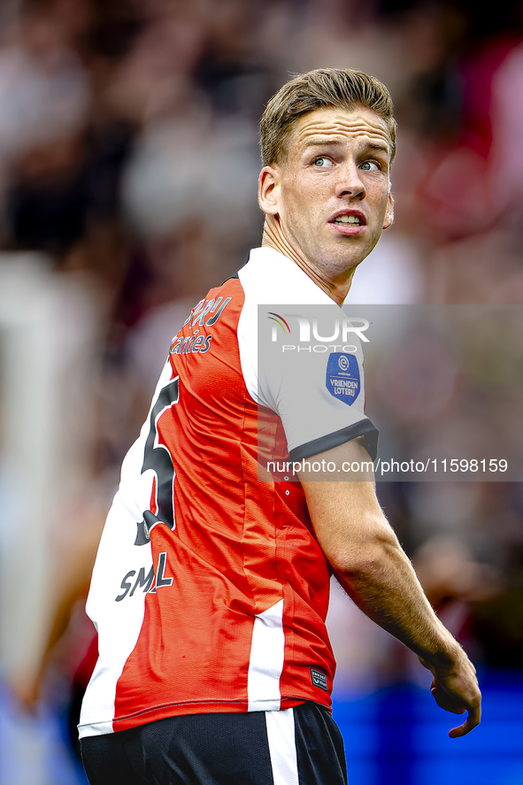 Feyenoord Rotterdam defender Gijs Smal during the match between Feyenoord and NAC at Stadium De Kuip for the Dutch Eredivisie season 2024-20...