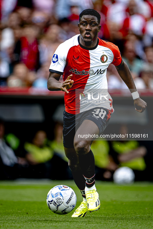 Feyenoord Rotterdam forward Ibrahim Osman during the match between Feyenoord and NAC at Stadium De Kuip for the Dutch Eredivisie season 2024...