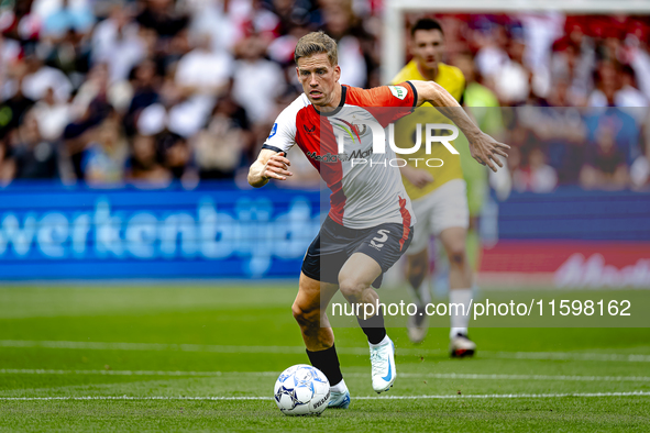 Feyenoord Rotterdam defender Gijs Smal during the match between Feyenoord and NAC at Stadium De Kuip for the Dutch Eredivisie season 2024-20...