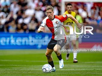 Feyenoord Rotterdam defender Gijs Smal during the match between Feyenoord and NAC at Stadium De Kuip for the Dutch Eredivisie season 2024-20...