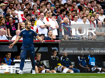 NAC assistant trainer Tomasz Kaczmarek during the match between Feyenoord and NAC at Stadium De Kuip for the Dutch Eredivisie season 2024-20...