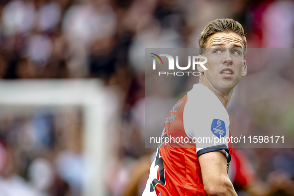 Feyenoord Rotterdam defender Gijs Smal during the match between Feyenoord and NAC at Stadium De Kuip for the Dutch Eredivisie season 2024-20...