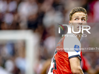 Feyenoord Rotterdam defender Gijs Smal during the match between Feyenoord and NAC at Stadium De Kuip for the Dutch Eredivisie season 2024-20...