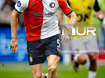 Feyenoord Rotterdam defender Gijs Smal during the match between Feyenoord and NAC at Stadium De Kuip for the Dutch Eredivisie season 2024-20...