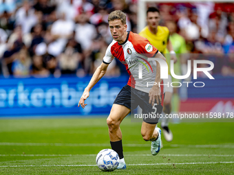 Feyenoord Rotterdam defender Gijs Smal during the match between Feyenoord and NAC at Stadium De Kuip for the Dutch Eredivisie season 2024-20...