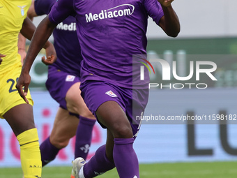 Jonathan Ikonè of ACF Fiorentina controls the ball during the Italian Serie A football match between ACF Fiorentina and SS Lazio ,on Septemb...