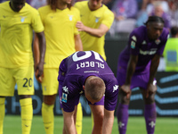 Albert Gudmundsson of ACF Fiorentina is about to shoot the penalty during the Italian Serie A football match between ACF Fiorentina and SS L...