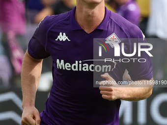 Albert Gudmundsson of ACF Fiorentina during the Italian Serie A football match between ACF Fiorentina and SS Lazio ,on September 22 , 2024 a...