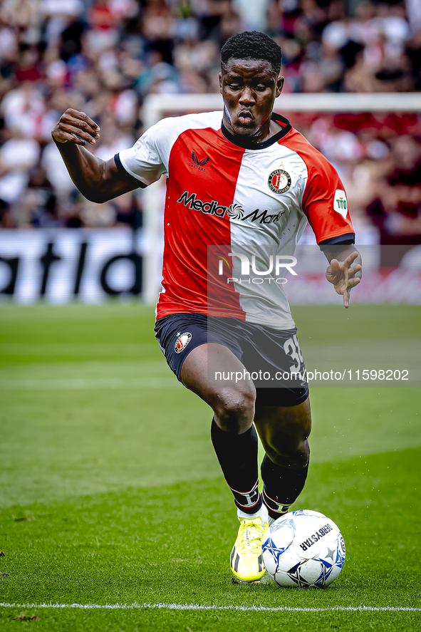 Feyenoord Rotterdam forward Ibrahim Osman during the match between Feyenoord and NAC at Stadium De Kuip for the Dutch Eredivisie season 2024...