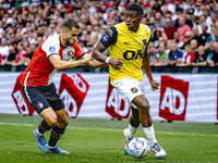 Feyenoord Rotterdam defender David Hancko and NAC Breda defender Cherrion Valerius during the match between Feyenoord and NAC at Stadium De...