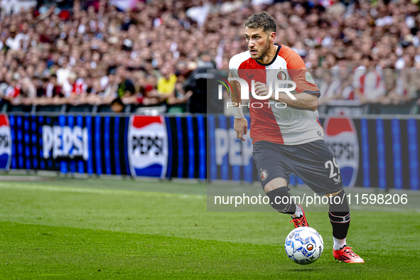 Feyenoord Rotterdam forward Santiago Gimenez during the match between Feyenoord and NAC at Stadium De Kuip for the Dutch Eredivisie season 2...