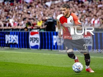 Feyenoord Rotterdam forward Santiago Gimenez during the match between Feyenoord and NAC at Stadium De Kuip for the Dutch Eredivisie season 2...