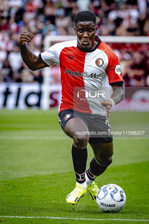 Feyenoord Rotterdam forward Ibrahim Osman during the match between Feyenoord and NAC at Stadium De Kuip for the Dutch Eredivisie season 2024...