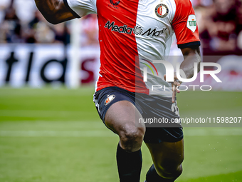 Feyenoord Rotterdam forward Ibrahim Osman during the match between Feyenoord and NAC at Stadium De Kuip for the Dutch Eredivisie season 2024...