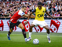 Feyenoord Rotterdam defender David Hancko and NAC Breda defender Cherrion Valerius during the match between Feyenoord and NAC at Stadium De...