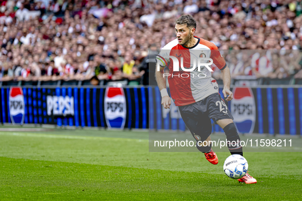 Feyenoord Rotterdam forward Santiago Gimenez during the match between Feyenoord and NAC at Stadium De Kuip for the Dutch Eredivisie season 2...