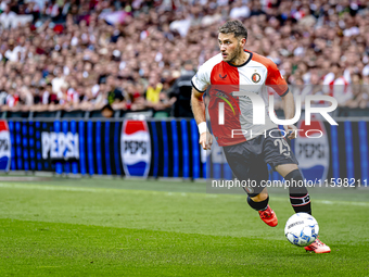 Feyenoord Rotterdam forward Santiago Gimenez during the match between Feyenoord and NAC at Stadium De Kuip for the Dutch Eredivisie season 2...