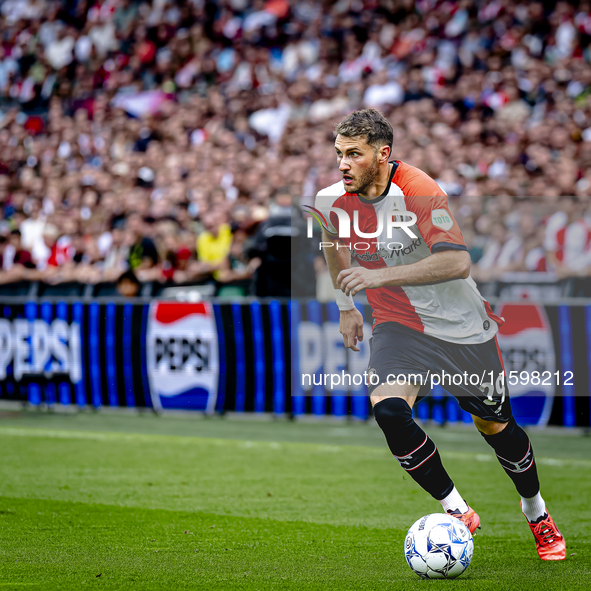 Feyenoord Rotterdam forward Santiago Gimenez during the match between Feyenoord and NAC at Stadium De Kuip for the Dutch Eredivisie season 2...