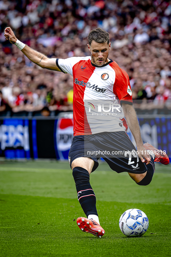 Feyenoord Rotterdam forward Santiago Gimenez during the match between Feyenoord and NAC at Stadium De Kuip for the Dutch Eredivisie season 2...