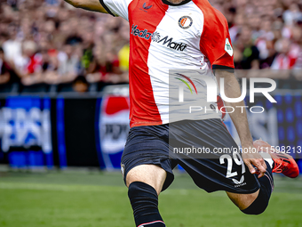 Feyenoord Rotterdam forward Santiago Gimenez during the match between Feyenoord and NAC at Stadium De Kuip for the Dutch Eredivisie season 2...