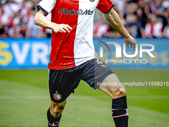 Feyenoord Rotterdam midfielder Inbeom Hwang plays during the match between Feyenoord and NAC at Stadium De Kuip for the Dutch Eredivisie sea...