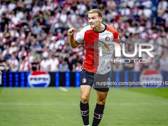 Feyenoord Rotterdam defender Thomas Beelen plays during the match between Feyenoord and NAC at Stadium De Kuip for the Dutch Eredivisie seas...