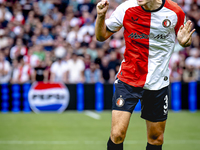 Feyenoord Rotterdam defender Thomas Beelen plays during the match between Feyenoord and NAC at Stadium De Kuip for the Dutch Eredivisie seas...