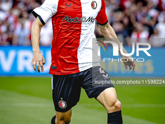 Feyenoord Rotterdam midfielder Inbeom Hwang plays during the match between Feyenoord and NAC at Stadium De Kuip for the Dutch Eredivisie sea...