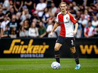 Feyenoord Rotterdam defender Thomas Beelen plays during the match between Feyenoord and NAC at Stadium De Kuip for the Dutch Eredivisie seas...