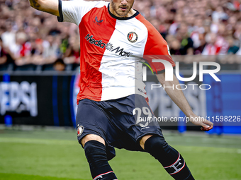 Feyenoord Rotterdam forward Santiago Gimenez during the match between Feyenoord and NAC at Stadium De Kuip for the Dutch Eredivisie season 2...