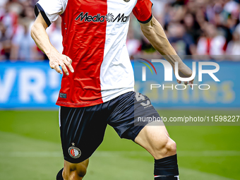 Feyenoord Rotterdam midfielder Inbeom Hwang plays during the match between Feyenoord and NAC at Stadium De Kuip for the Dutch Eredivisie sea...