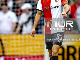 Feyenoord Rotterdam defender David Hancko plays during the match between Feyenoord and NAC at Stadium De Kuip for the Dutch Eredivisie seaso...