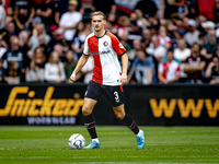 Feyenoord Rotterdam defender Thomas Beelen plays during the match between Feyenoord and NAC at Stadium De Kuip for the Dutch Eredivisie seas...